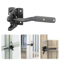 2 or 1 Set Automatic Gate Latch Fence Door Latch Buckles With Rope Self Locking Gate Spring Zipper Auto Pad Lock Door Hardware Door Hardware Locks Met