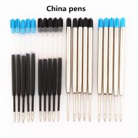 High quality 5pcs Black Blue Gel Oily ink  Refill Ballpoint Pen School office stationery  Suitable for ball point pens Writing Pens