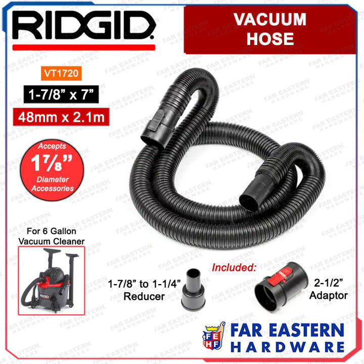 RIDGID Vacuum Hose Extension Kit 17/8" x 7' w/ Adaptor & Reducer