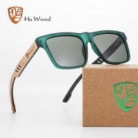 HU WOOD Square Luxury ไม้แว่นตากันแดดผู้ชายคลาสสิกออกแบบแบรนด์ UV400แฟชั่น Polorized คุณภาพสูง Vintage Camping แว่นตากันแดด