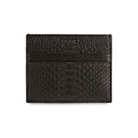 [SUVIMOL] Card Holder Belly Black PYTHON  ที่ใส่การ์ดหนังงูสีดำ