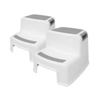 2 Pack 2 Step Stool for Kids Toddler Stool for Toilet Potty Training Slip Resistant Soft Grip for Safety As Bathroom Potty Stool &amp; Kitchen Step Stool