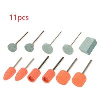 11pcs/set Abrasive Sanding Pads 3mm Shank Polishing Wheel Cutting Engraving Heads For Dremel Electric Drill Rotary Tools Cleaning Tools