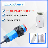 CLOWEIT M18กระจกใสตรวจจับตาแมวกระจายสะท้อนข้อเสนอแนะเซ็นเซอร์ตาแมวสวิทช์ความใกล้ชิดตรวจจับการเคลื่อนไหว