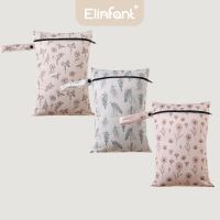 Elinfant 3PCS Large Size 26X36cm Baby Diaper Bag New Material Recycled Storage Outdoor Wet bag with Cute Print Cloth Diapers