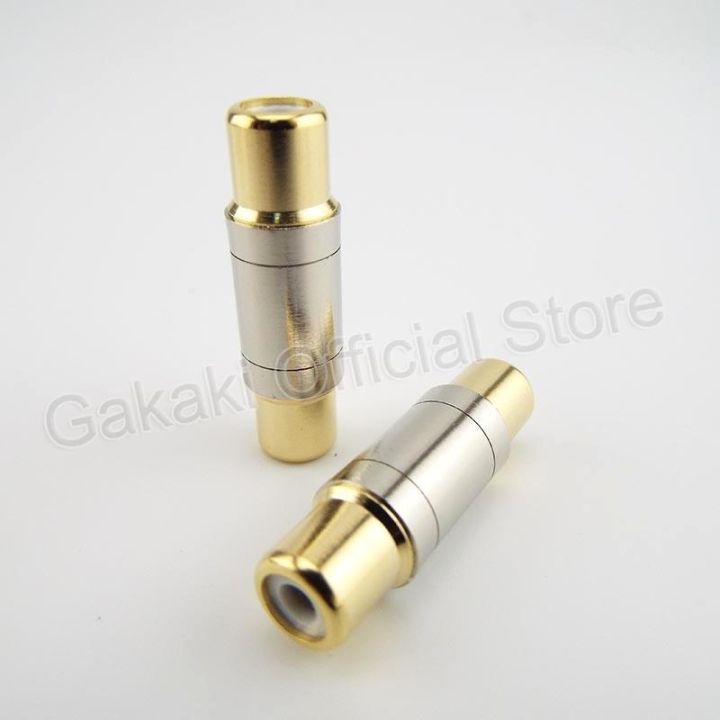 chaunceybi-4pcs-connectors-female-to-jack-socket-plug-straight-gold-plated-cable-extender