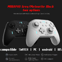 MOBAPAD HuBen วิศวกรรมควบคุม M9-HD เกมจับที่มีตัวรับสัญญาณไร้สายบลูทูธ Gamepad ที่มีจอยสติ๊กสำหรับ Nintendo สวิทช์ไอน้ำ Windows PC Android IOS MacOS หกแกน Somatosensory สั่นสะเทือนโทรศัพท์มือถือเกม Joypad