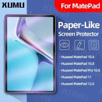 Xumu ฟิล์มป้องกันรู้สึกหน้าจอกระดาษ HD,ฟิล์มป้องกันแสงสะท้อนสำหรับ Huawei Matepad 11 Pro 10.8 12.6 Mate Pad 10.4 Matte PET Painting Writing