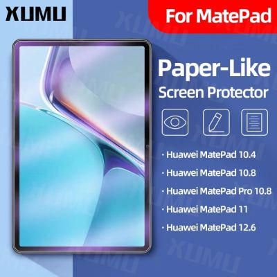 《Bottles electron》ฟิล์มป้องกันรู้สึกหน้าจอกระดาษ Xumu,ฟิล์ม HD ป้องกันแสงสะท้อนสำหรับ Huawei Matepad 11 Pro 10.8 12.6 Matpad 10.4 Matte วาดภาพเขียน Matte PET