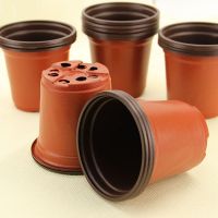 [NEW EXPRESS] 50pcs Plastic Nursery Pot Plant Flower Seedlings Pots Lightweight Two Tone Container Seed Growing Garden Planters