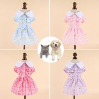 ZZOOI Pet Skirt Lapel Thin Section Floral Spring Puppy Skirt Dog Clothes For Small Dog Dress Elbiseler Roupa Para Cachorro Chihuahua