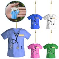 Car Pendant Hanging Flat Doctor Nurse Uniform Pendant Creative Key Ring Home Decor Party Birthday Gift Car Interior Accessories