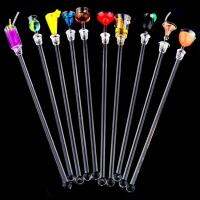 10pcs/lot Crystal Cocktail Picks Wine Glass Swizzle Mixing Sticks Mixer Muddler for Bar Party 23CM