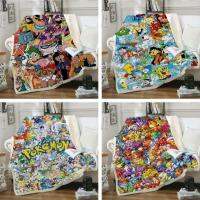 90s classic cartoon 3D print Sherpa blanket / warm soft softer spray