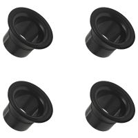 4X Bass Drum Enhancer ABS Rubber Bass Drum Kick Enhancer with Black Port Hole Protector,Mic Hole Drum Head,Black