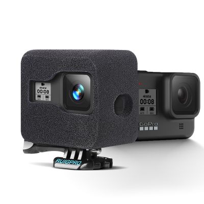 【Big savings】 กระจกกันลมลดเสียงรบกวนกรณีฟองน้ำโฟมสำหรับ Hero 8กล้องสีดำ Go Pro 8อุปกรณ์เสริมโฟม