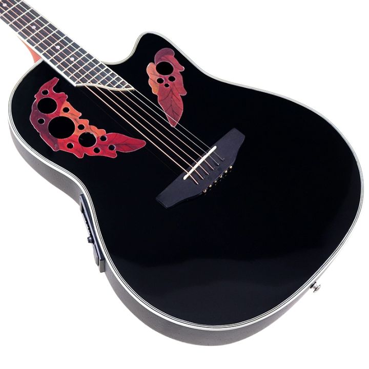 laminated-spruce-wood-electric-acoustic-guitar-6-strings-round-back-ovation-model-41-inch-cutaway-design-folk-guitar