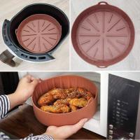 AirFryer Silicone Pot Round Air Fryers Oven Baking Tray Bread Fried Chicken Pizza Basket Mat Replacemen Grill Pan Accessories