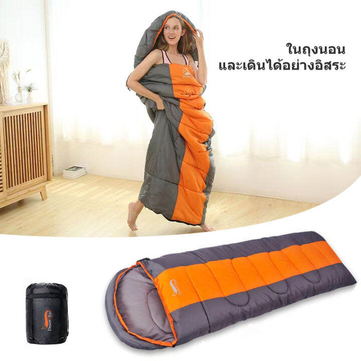 สินค้าปัจจุบัน-zap208-desert-fox-camping-ถุงนอนน้ำหนักเบา-4-season-warm-amp-cold-envelope-backpacking-ถุงนอนสำหรับเดินทางกลางแจ้ง