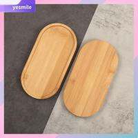 YESMILE 1 Pcs ทรงรี ถาดจ่ายสบู่ มัลติฟังก์ชั่ ไม้สำหรับไม้ ถาดไม้ไผ่ ของใหม่ ไม้อัดแอลอีดี จานสบู่ถาด โต๊ะน้ำชา