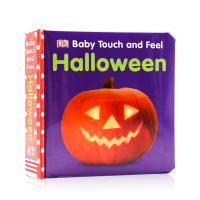 DK produces baby touch and feel Halloween English original picture book baby touch and feel Halloween paperboard book for children aged 0-1-3 years old