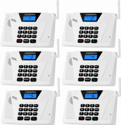 OWNZNN Intercoms Wireless for Home [Upgrade 2022] 4921 Feet Range Intercom with Automatic Answer, Full Duplex Home Intercom System, Hands-Free Wireless Intercom System for Home Business(6 Packs White)