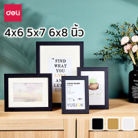 Deli กรอบรูป กรอบรูปติดผนัง 4x6 5x7 6x8 นิ้ว กรอบรูปขนาดใหญ มีขาตั้งโต๊ะ มีหูแขวนผนัง กรอบรูป มินิ มอล กรอบใส่รูปภาพ กรอบร photo frame kujiru