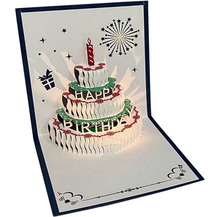 3d Pop Up Birthday Cards Popup Birthday Greeting Card Happy Birthday Greeting Card Led Light