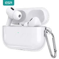 ESR Clear Case for AirPods Pro 2 Case Air Ripple Protective TPU Cover for Airpods Pro 2022 Clear Case with Keychain for Air Pods