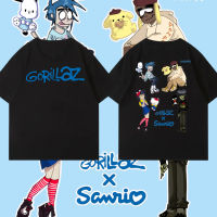 เสื้อยืดคอกลมฤดูร้อน เสื้อยืดคอตตอนฤดูร้อน Summer Pop Gorillaz Band เสื้อยืดคอกลมฤดูร้อน S-5XL