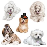 【LZ】◎✐■  Three Ratels QD127 Watercolor hand painted Shih Tzu Cute dog wall sticker room decorative toilet Decal