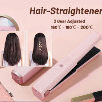 Profissional Hair Curling Iron Mini Hair Straightener USB Recharge Wireless Ceramic Styling Tool Curler Flat Dry Straightener