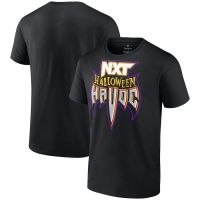 Official Black NXT Halloween Havoc Navy Mens Fan T-Shirt Lacy Evans Iger