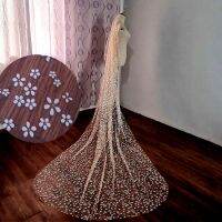 HOT Real shooting new veil 2013 spring and summer flowers wedding bride cathedral accessories three-dimensional lace