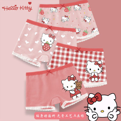 Kitty Cat 4Pcs Girl S Briefs 100% Cotton Boxer Shorts Panties Shorts Baby Girl Children S Cartoon Printed Underwear