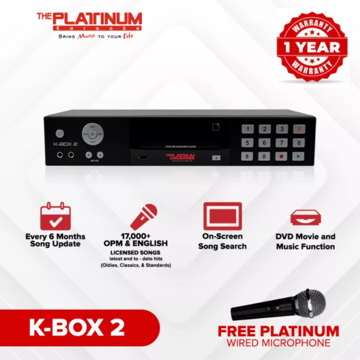 The Platinum Karaoke KBOX 2/KBOX3 KS40 Player Black with 21,000+++ OPM