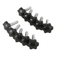 10 Pcs M8x30mmx32mm Male Thread Hex Shaped Head Clamping Screw Knob