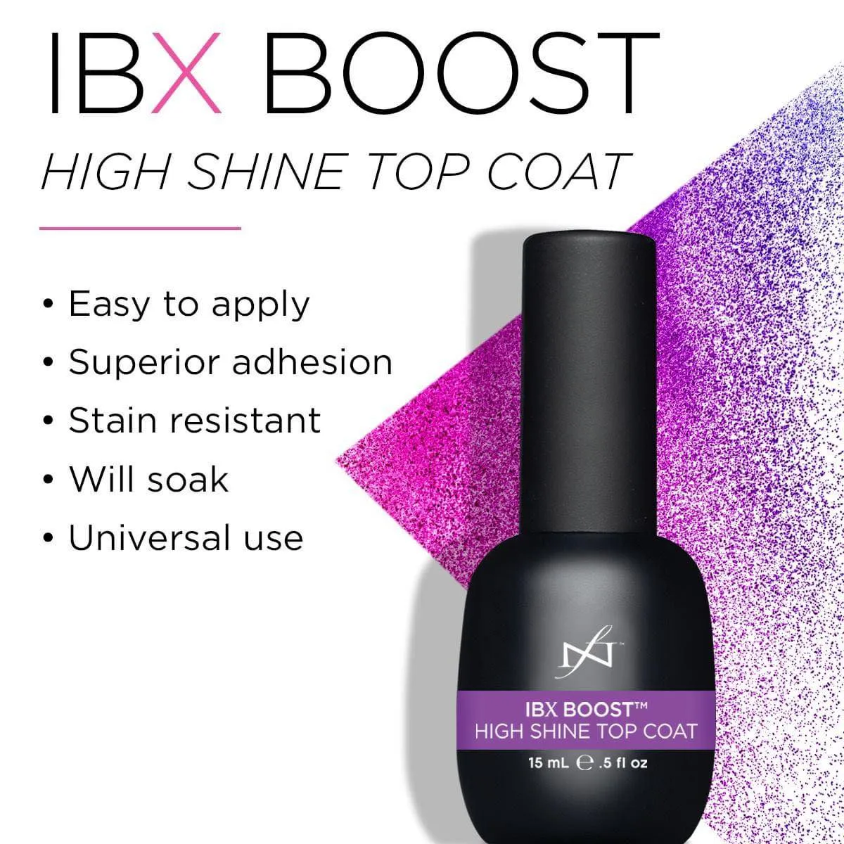 IBX BOOST HIGH SHINE NAIL TOP COAT 15ml [Ready Stock] | Lazada