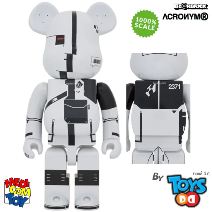 BE@RBRICK ΛCRONYM (R) WHITE CHROMEベアブリック