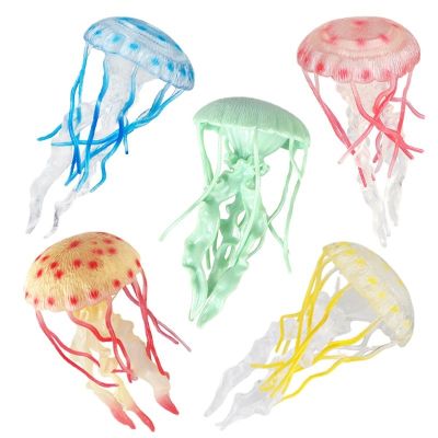 Simulated Ocean Animal Figurine Planktonic Jellyfish Marine Organism Model Children Cognitive Toys Gifts Fish Tank Ornaments