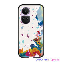 Serpens เคสแข็งภาพวาดหมึกสำหรับ OPPO Reno10 Pro 5G,เคสใส่โทรศัพท์กระจกนิรภัยมันวาวฝาครอบหลัง