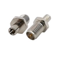 2Pcs/Lot Silver RF Coaxial Adapter RP SMA Female Jack To TS9 Male Plug Converter Straight Pin RF Antenna Connector