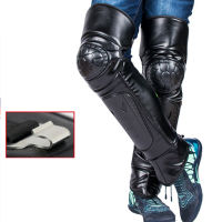 20212018New PU style knee protector Motorcycle electric Thickening Leather Kneepad Winter warm windproof Riding knee pads