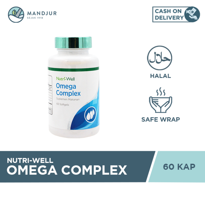 Nutriwell Omega Complex 60 Kapsul - Vitamin Omega 3, 6, Dan 9 | Lazada ...