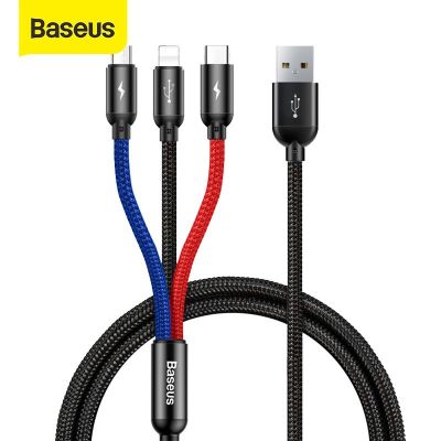 Baseus 3 1 สายเคเบิล USB Type C สำหรับโทรศัพท์มือถือ