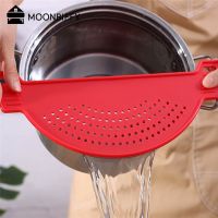 Kitchen Accessories Plastic Drain Basket Wash Rice Filter Leakproof Baffle Funnel for Jars Kitchen Gadget Pot Side Drainer