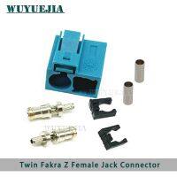 Double Fakra Z Female Jack Twin Socket Dual Fakra II SMB Connector 50 Ohm RF Coaxial Connectors for RG316 / RG174 Cable 1/10pcs