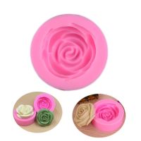 【lz】♝  3D Rose Flower Chocolate Bolo Cozimento Silicone Molde Handmade Sabão Gesso Resina Fazendo Ferramentas DIY Kits De Vela Home Decor Presentes