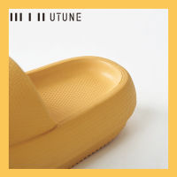 UTUNE Pillow Slippers Women Super Thick Sole Soft Indoor Platform Shoes Men Bathroom Home Slides Summer EVA Anti-slip Sandals