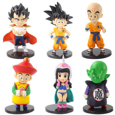 6ชิ้น/เซ็ตดราก้อนบอล Z Gohan Chichi Kuririn Piccolo Bejīta Yonsei Son Gokou อัลตร้าสัญชาตญาณ Goku ฟิกเกอร์ตุ๊กตาต่อสู้พีวีซี